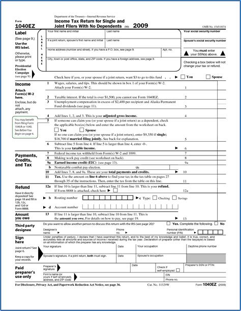 Printable Tax Forms 1040ez 2019 Form Resume Examples Vq1pyqrkkr Free