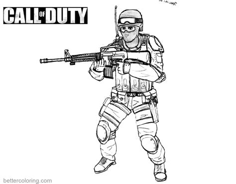 Call Of Duty Coloring Pages Free Printable Coloring P