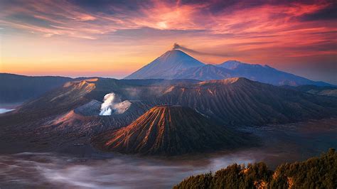 Hd Wallpaper Mount Semeru Indonesia Volcanic East Java Background