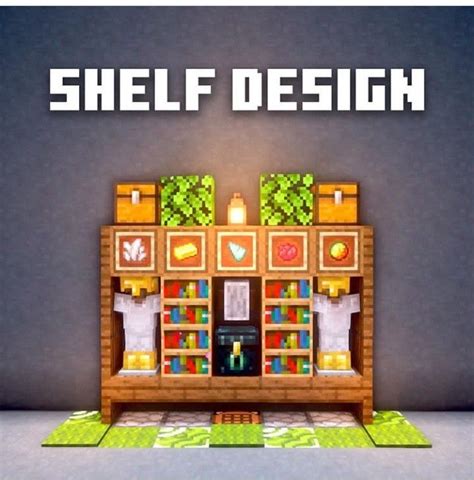 Minecraft Shelf Design Shelf Design Minecraft Creations Minecraft