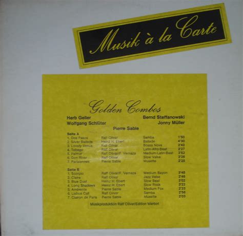 Musik À La Carte Golden Combos Discogs