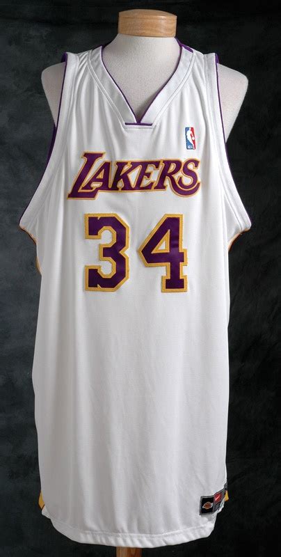 2003 04 Shaquille Oneal Los Angles Lakers Game Worn Jersey