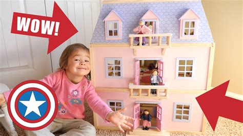 New Melissa And Doug Giant Dollhouse Dream House With Furniture And Dolls