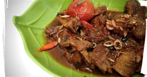 Daging berlemak•tahu•telur•tomat•cabe besar merah•minyak goreng•garam. Resep Krengsegan Daging Sapi Masak Cepat oleh Arian ...