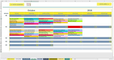Planilla De Excel Calendario Con Agenda Plantilla Calendario Images