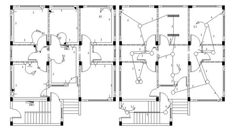 Big House Electrical Layout Plan Autocad Drawing Cadbull