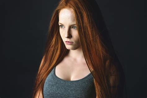 Women Face Portrait Redhead Green Eyes Wallpaper Girls