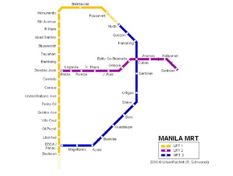 Metro Manila Lrt And Mrt Map