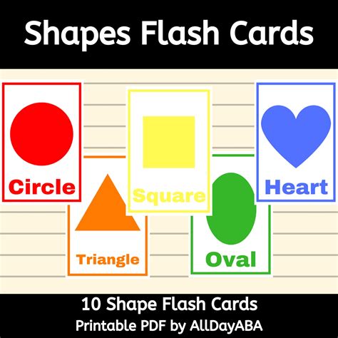 Shapes Flash Cards Aba Speech Therapy Special Education By Alldayaba