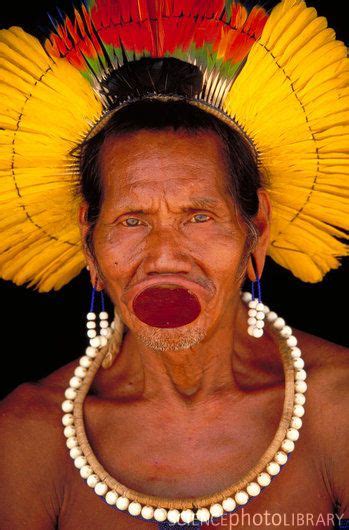 Kayapo Tribe Para Brazil This Man Had A Lip Plate Tribes Of The
