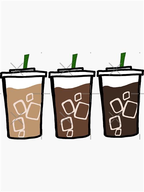 Iced Coffee Doodle Sticker For Sale By Finnxwing Redbubble