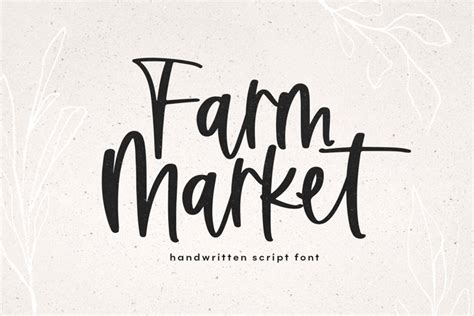 Farm Market A Handwritten Script Font