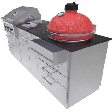 Sunstone Kamado Barbecue Cabinet 30 Stainless Steel Ohi