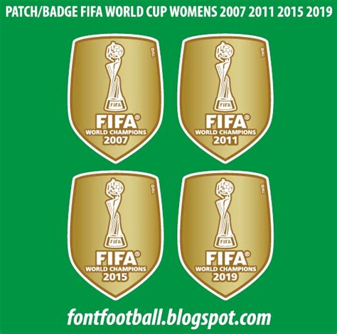 Patch Badge Fifa World Cup Womens 2007 2011 2015 2019 Font Football