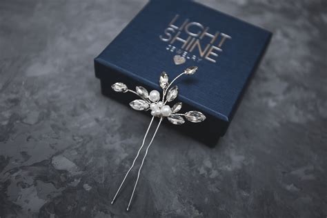 Pearl Hair Pins Set For Bride Wedding Pearl Headpiece Delicate Etsy