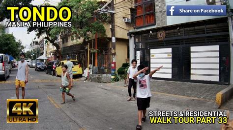 Tondo Manila Philippines Walk Tour Part 33 Streets Residential