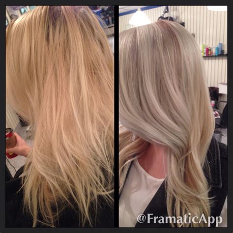 Before And After Wella Illumina Olaplex Mom Hairstyles Shortish Hair Pretty Blonde Hair