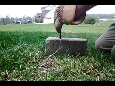 Cutting Concrete Landscape Block - YouTube