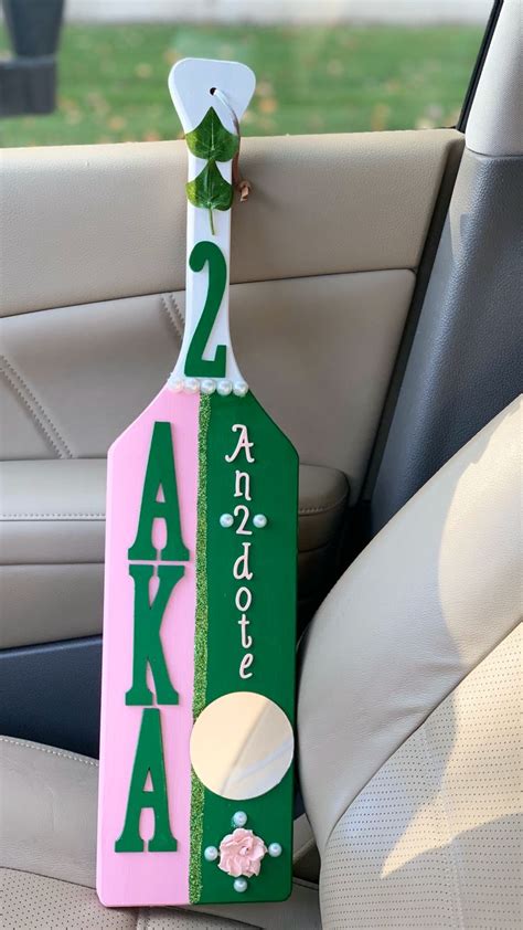 Aka Paddle Deuce Alpha Kappa Alpha Pink And Green Greek Gifts