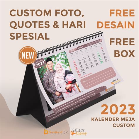 Jual Kalender Meja 2023 Custom Kalender Duduk 2023 Custom Kalender