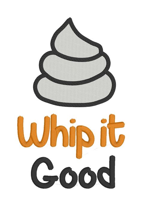 whip it good machine embroidery design 5 sizes included etsy