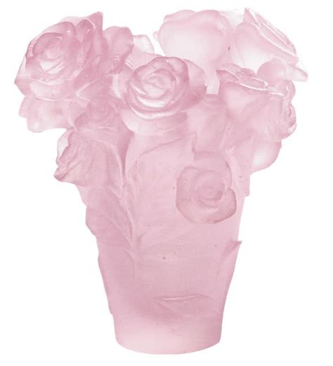 Daum Crystal Rose Passion Light Pink Vase 10 Back In Reward Pink Vase Vintage Art Glass