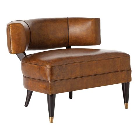 It's simultaneously luxurious and simple, whimsical and elegant, bold and subtle, functional and decorative, classic and fresh. Laurent Top Grain Mottled Brown Mid Century Modern Lounge ...