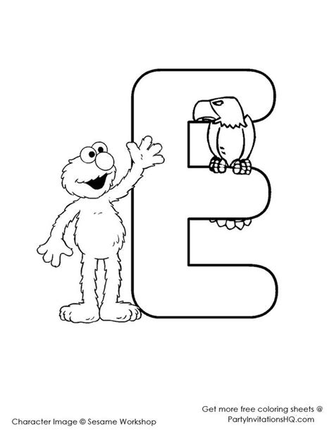 Free Elmo Abc Coloring Pages | Abc coloring pages, Cartoon coloring