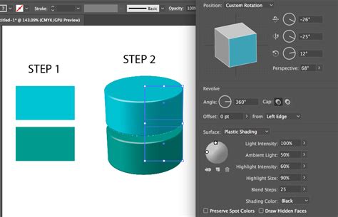 How To Draw A 3d Cylinder In Illustrator Fineartphotographycourseonline
