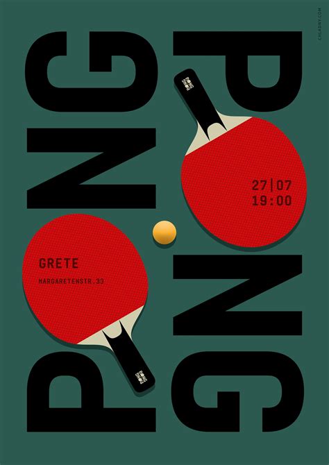 Ping Pong Table Tennis Poster Graphic Design Illustration © 2016