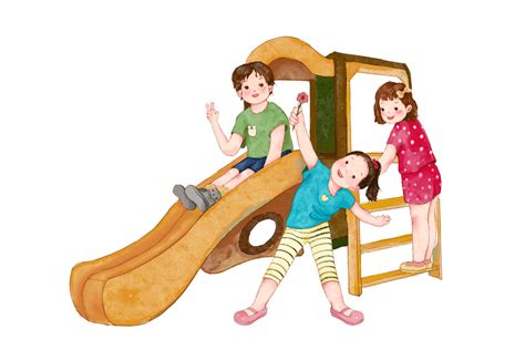 Play Slides Png Transparent Kids Playing On The Slide 61 Children S
