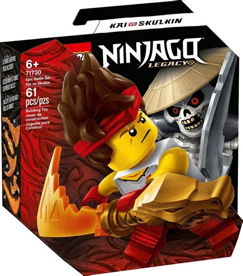 Lego Ninjago 71730 Combate Épico Kai Vs Skulkin 61 Peças Frete Grátis