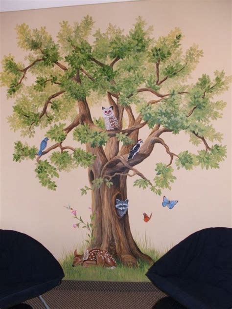 Tips 25 Best Ideas About Tree Murals On Tree Wall Tree Mural Nursery