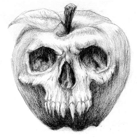 Skull Apple For Halloween Artdrawz Pinterest Apple Picking Season