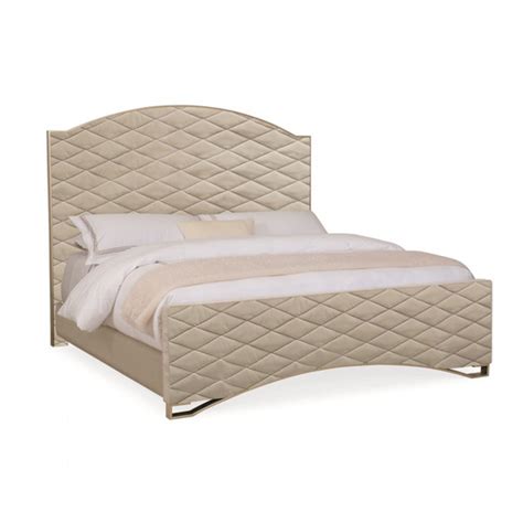 Quilty Pleasure Queen Bed With Quilted Upholstered Headboard And