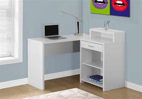 Computer Desk White Corner With Storage L Shaped Corner Desk Home