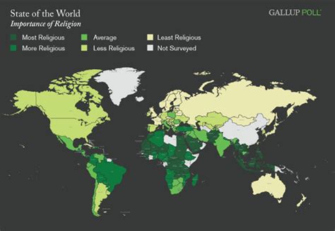 Maps Importance Of Religion Around The World George G Coe