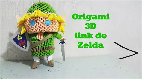 Origami 3d Link The Legend Of Zelda Origami 3d Vídeos Origami Origami