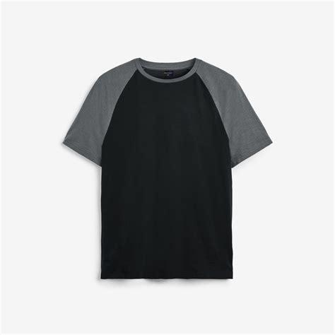 Blackcharcoal Half Sleeve Raglan T Shirt Blacknavy