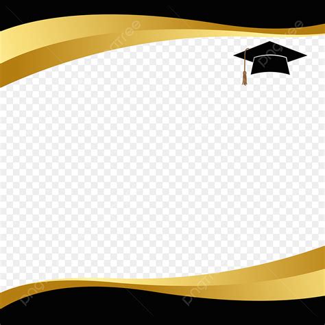 Graduates Border Design With Gold And Black Color Graduates