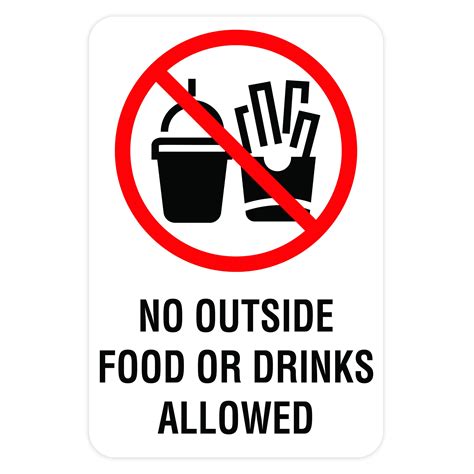 No Food Or Drink Sign First Safety Signs