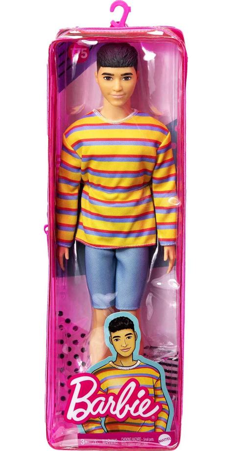 Barbie Ken Fashionistas Doll 175 With Sculpted Brunette Hair And Polo
