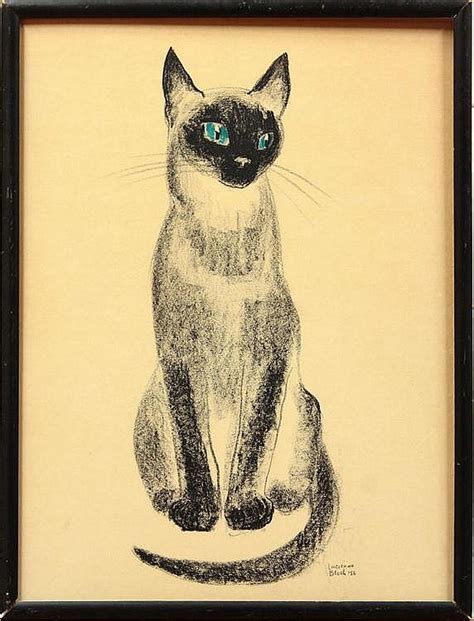 Drawing Lucienne Bloch Siamese Cat