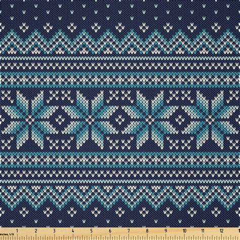 Ambesonne Nordic Fabric By The Yard Simplistic Pattern With Chevron