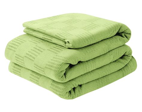 Avalon 100 Cotton Blankets Twin Size 90x72 Inches 350 Gsm Soft