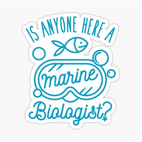 Is Anyone Here A Marine Biologist Fish Scuba Mask Sticker For Sale By