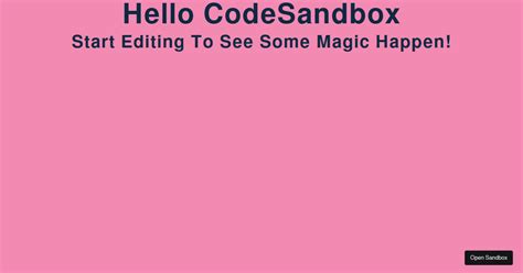 React Codesandbox