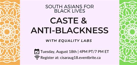 South Asians For Black Lives Caste And Anti Blackness School Of Public Policy And Global Affairs