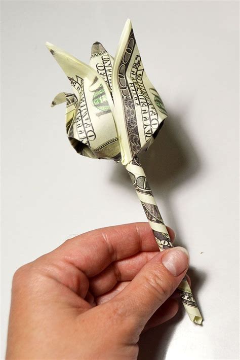 How To Fold A Dollar Into A Flower Origami
