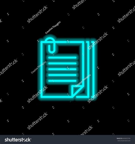 File Blue Glowing Neon Ui Ux Stock Vector Royalty Free 692652745